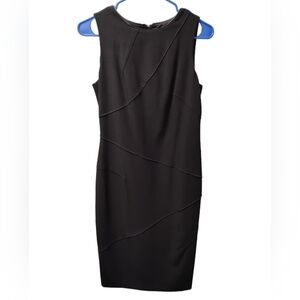 WHBM Black Sleeveless Slim Bodycon Dress Size: 4P